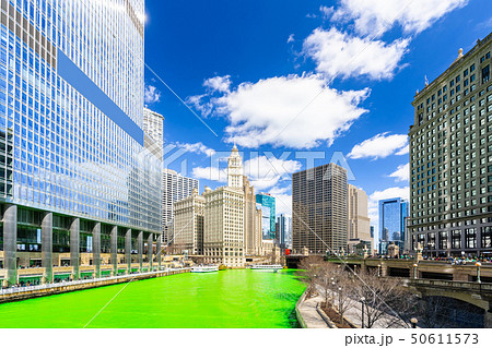 Dyeing River Chicago St' Partick Day. Dyeing River Chicago St' Partick Day. 50611573