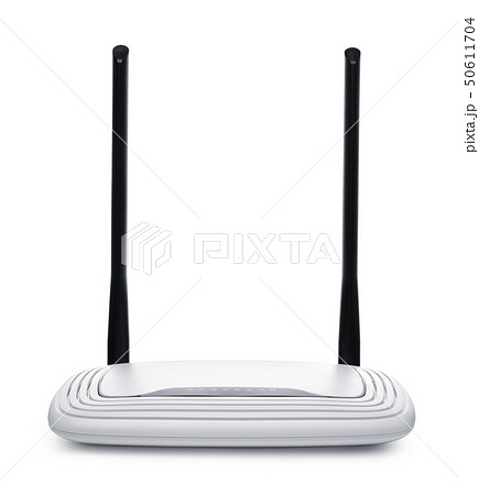 Front view of wireless wi-fi router 50611704