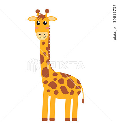 Vector Illustration Of Cute Giraffe Cartoon のイラスト素材
