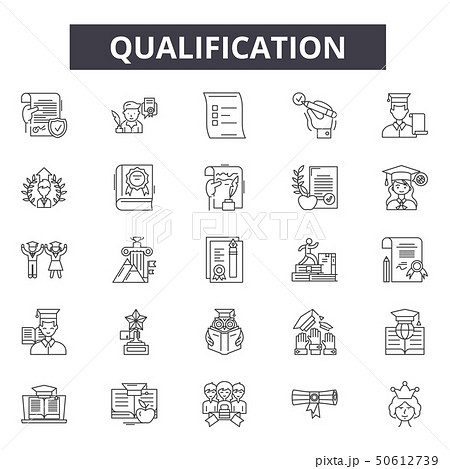 Qualification line icons, signs, vector set, linear concept, outline illustration 50612739