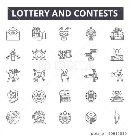 Lottery and contests concept line icons, signs, vector set, linear concept, outline illustration 50613030