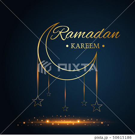Golden Islamic moon and stars ramadan background Golden Islamic moon and stars ramadan background 50615186