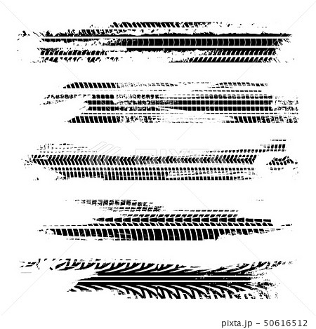 Off road tire track trail print texture. Motorcycle mud race car rally truck trace of dirt wheel 50616512