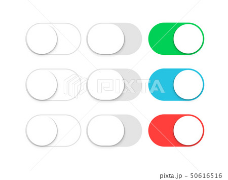 Button switch toggle slider ui. Slide off or turn on app mobile interface. Website light graphic Button switch toggle slider ui. Slide off or turn on app mobile interface. Website light graphic 50616516