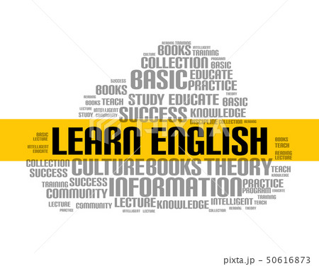 Learn English Word Cloud Course Education のイラスト素材