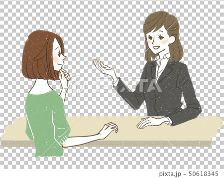 接客をするスーツ姿の女性 接客をするスーツ姿の女性 50618345
