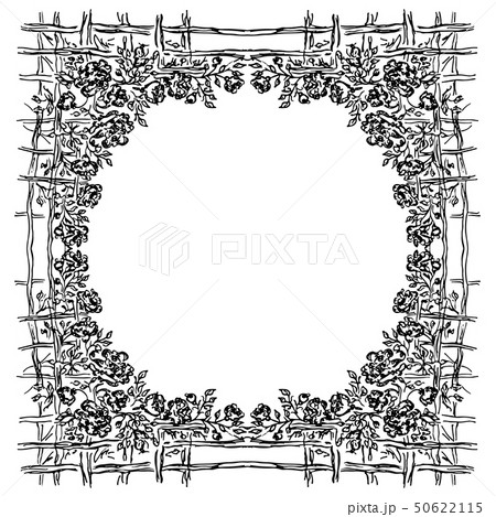 Floral frame with roses or peonies flowers Floral frame with roses or peonies flowers 50622115