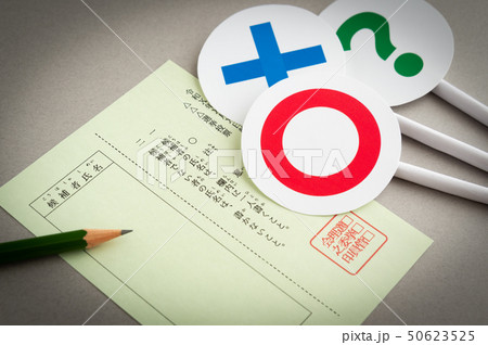 選挙　○×?　投票　投票用紙 50623525