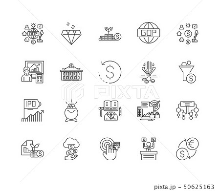 Fintech line icons, signs, vector set, outline illustration concept Fintech line icons, signs, vector set, outline illustration concept 50625163