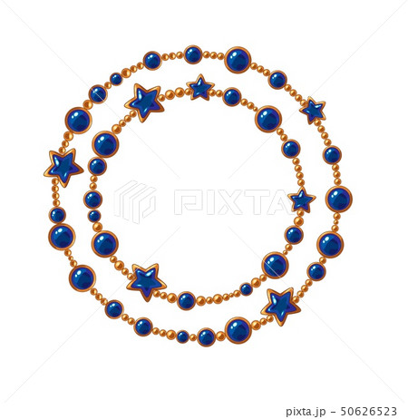 Golden chains with colorful gems vector frames set . 50626523