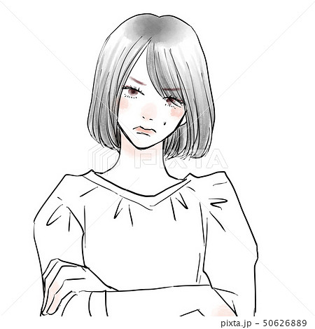 Woman Anger Expression Stock Illustration