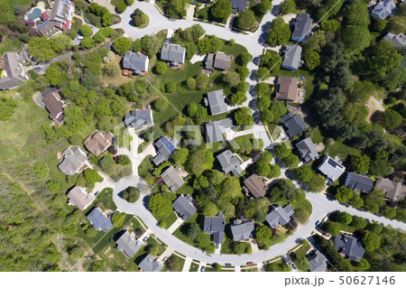 upper middle class american neighborhood with 50627146