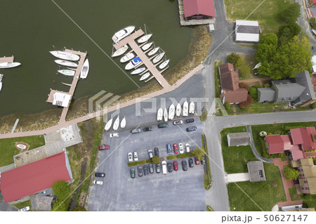 ships at the docks in St. Michaels Maryland 50627147