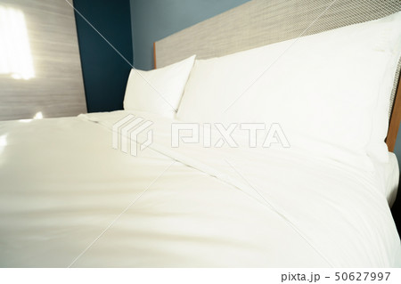 White bed in modern hotel 50627997