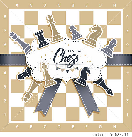 Chess Board with figures. Vector illustration of Chess Board with figures. Vector illustration of 50628211