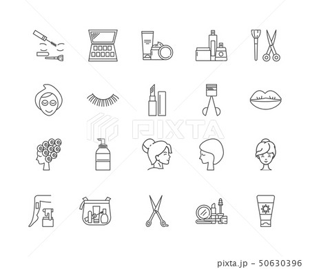 Cosmetology line icons, signs, vector set, outline illustration concept  50630396
