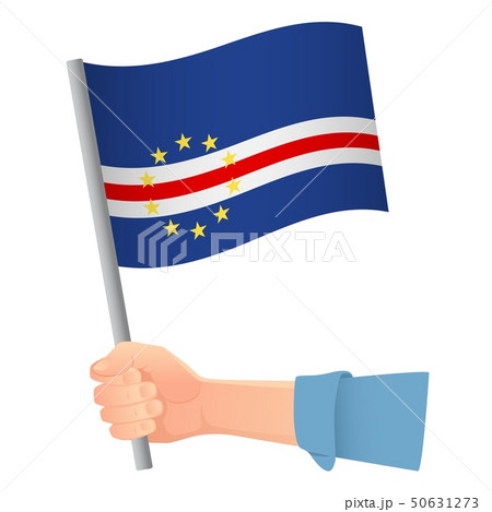 Cape Verde flag in hand 50631273