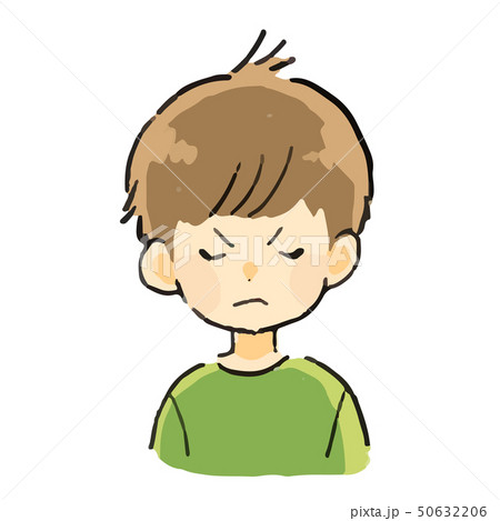表情　男の子　怒る 50632206