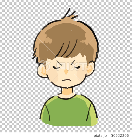 Facial expression boy get angry 50632206