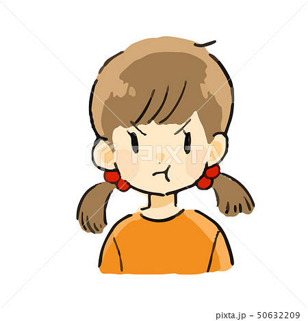 表情　女の子　怒る 50632209