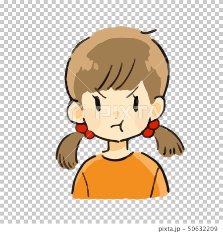 表情　女の子　怒る 50632209