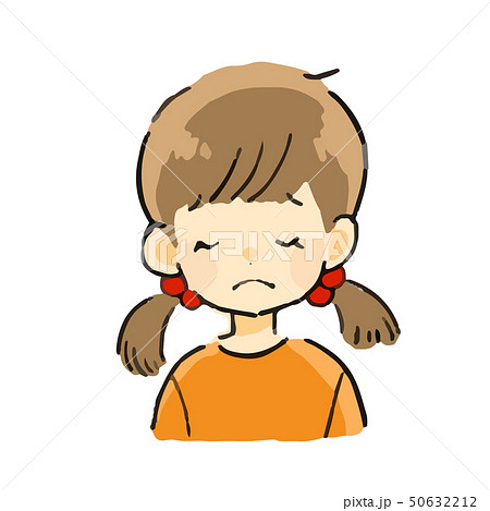 表情 女の子 困るのイラスト素材