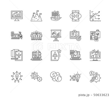 Business systems line icons, signs, vector set, outline illustration concept  50633623