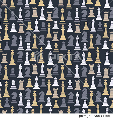 Seamless pattern with chess pieces. Vector illustration design. 50634166