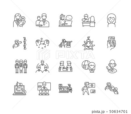 Business consultant line icons, signs, vector set, outline illustration concept Business consultant line icons, signs, vector set, outline illustration concept 50634701