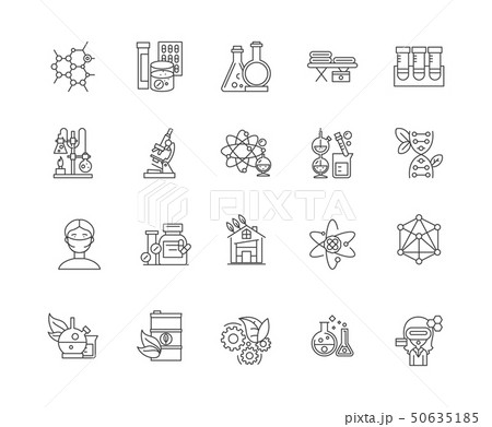 Biological research line icons, signs, vector set, outline illustration concept Biological research line icons, signs, vector set, outline illustration concept 50635185