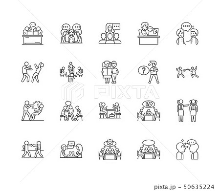 Bet line icons, signs, vector set, outline illustration concept  50635224