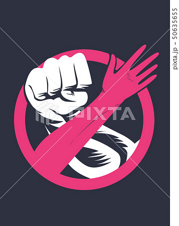 Hands Domestic Violence Awareness Illustration 50635655