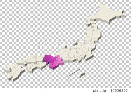 日本地図 近畿地方 Set 2 のイラスト素材