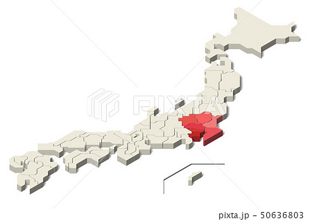 日本地図 関東地方 Set 2 のイラスト素材