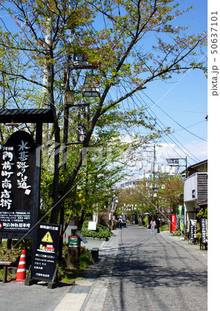 阿蘇　一の宮　水基巡りの町並み 50637101