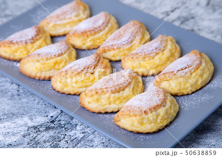 Sochniki (sochni) with cottage cheese. 50638859