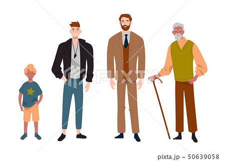Men. Different ages.Child, teenager, adult and elderly person. Generation of people, family, male 50639058
