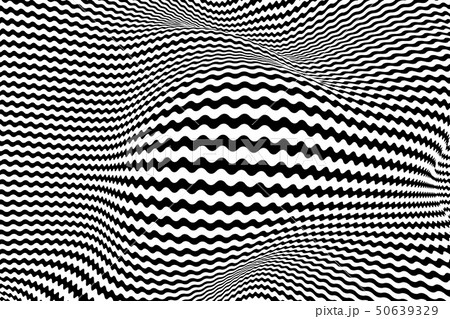 Optical illusion lines background. Abstract 3d black and white illusions. Conceptual design of Optical illusion lines background. Abstract 3d black and white illusions. Conceptual design of 50639329