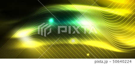 Dark background with neon glowing elements, shiny motion concept Dark background with neon glowing elements, shiny motion concept 50640224