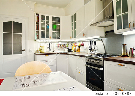 Interior of the kitchen in Scandinavian style Interior of the kitchen in Scandinavian style 50640387