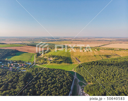 aerial landscape view with forest and fields 50640583