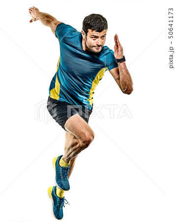 mature man running runner jogging jogger isolated white background mature man running runner jogging jogger isolated white background 50641173