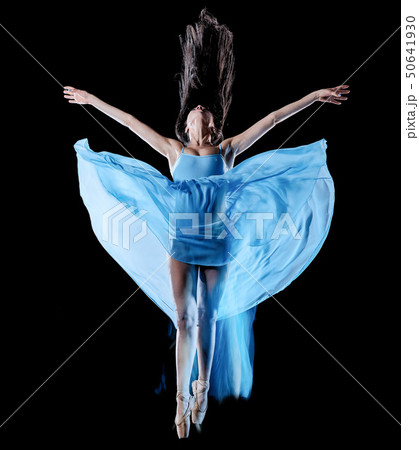 young woman ballet dancer dancing isolated black background light painting young woman ballet dancer dancing isolated black background light painting 50641930