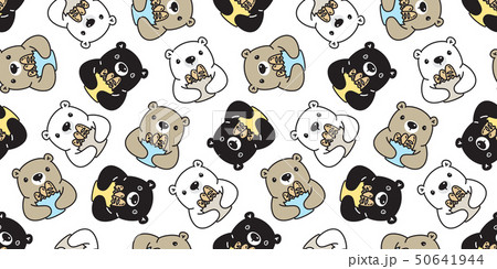 Bear seamless pattern vector polar bear bread Bear seamless pattern vector polar bear bread 50641944