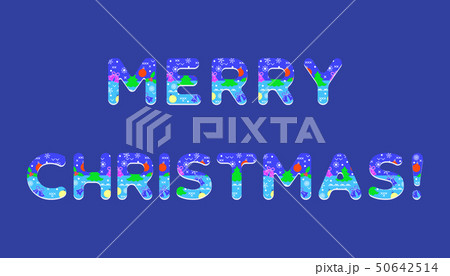 Inscription decorated with Christmas symbols Inscription decorated with Christmas symbols 50642514