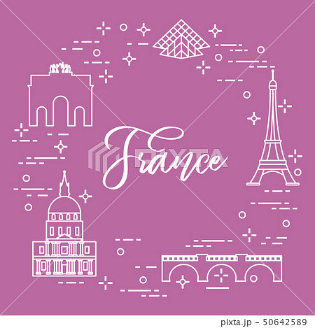 Famous buildings of Paris Symbols and landmarks. 50642589