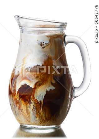 Iced cold brew coffee with cream, paths Iced cold brew coffee with cream, paths 50642776