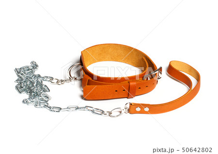 Light brown leather fetish collar Light brown leather fetish collar 50642802