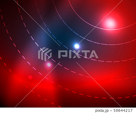 Blue neon circles, abstract circular lines. Glowing circle abstract pattern background 50644217