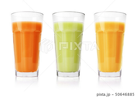 Green, orange and yellow smoothies Green, orange and yellow smoothies 50646885